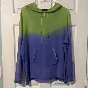 Heyne Bogut Hand Dyed Silk Ombre Hoodie Size Medium 2